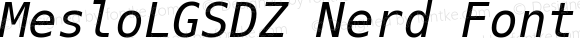 Meslo LG S DZ Italic Nerd Font Complete