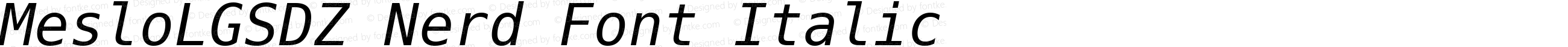 MesloLGSDZ Nerd Font Italic