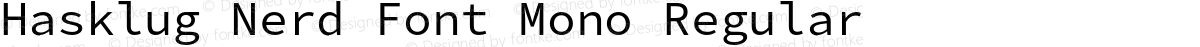 Hasklug Nerd Font Mono Regular