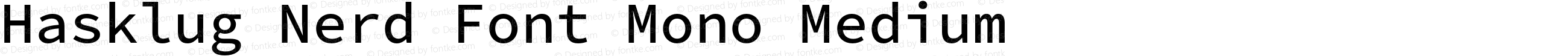 Hasklug Medium Nerd Font Complete Mono