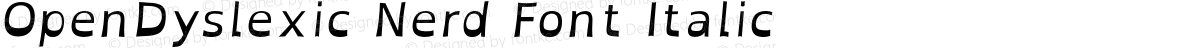 OpenDyslexic Nerd Font Italic