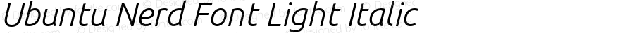 Ubuntu Light Italic Nerd Font Complete