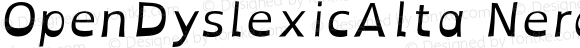 OpenDyslexicAlta Nerd Font Italic Version 002.001;Nerd Fonts 2.1.0