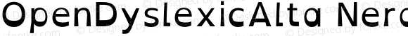 OpenDyslexicAlta Nerd Font Regular Version 002.001;Nerd Fonts 2.1.0