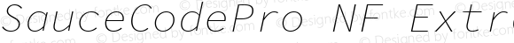 Sauce Code Pro ExtraLight Italic Nerd Font Complete Windows Compatible