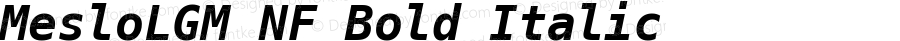 Meslo LG M Bold Italic Nerd Font Complete Windows Compatible