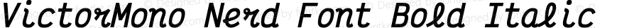 Victor Mono Bold Italic Nerd Font Complete