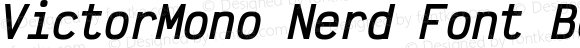 VictorMono Nerd Font Bold Oblique