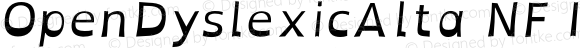 OpenDyslexicAlta NF Italic Version 002.001;Nerd Fonts 2.1.0