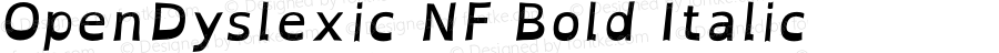 OpenDyslexic Bold Italic Nerd Font Complete Windows Compatible