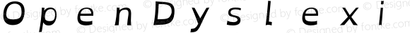 OpenDyslexic Italic Nerd Font Complete Mono Windows Compatible