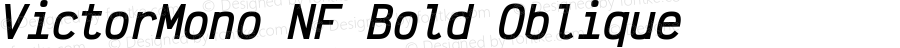 Victor Mono Bold Oblique Nerd Font Complete Mono Windows Compatible