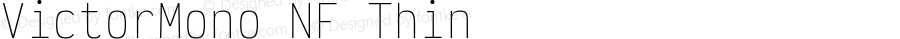Victor Mono Thin Nerd Font Complete Mono Windows Compatible