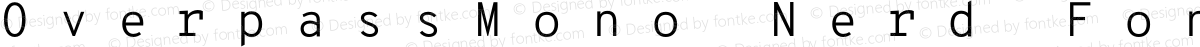 OverpassMono Nerd Font Mono Light