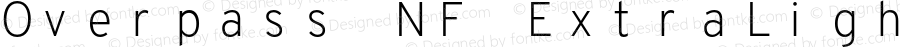 Overpass ExtraLight Nerd Font Complete Mono Windows Compatible