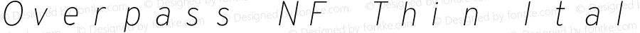 Overpass Thin Italic Nerd Font Complete Mono Windows Compatible
