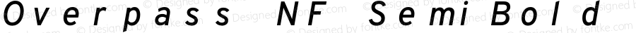 Overpass SemiBold Italic Nerd Font Complete Mono Windows Compatible