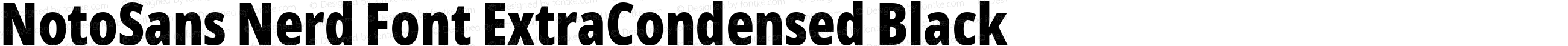 NotoSans Nerd Font ExtraCondensed Black