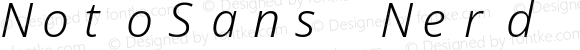 NotoSans Nerd Font Mono Light Italic