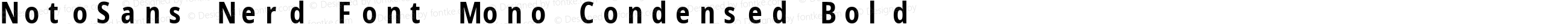 Noto Sans Condensed Bold Nerd Font Complete Mono