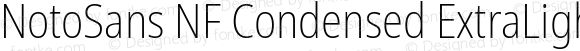 Noto Sans Condensed ExtraLight Nerd Font Complete Windows Compatible