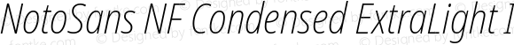 Noto Sans Condensed ExtraLight Italic Nerd Font Complete Windows Compatible