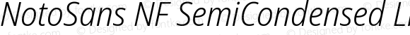 Noto Sans SemiCondensed Light Italic Nerd Font Complete Windows Compatible