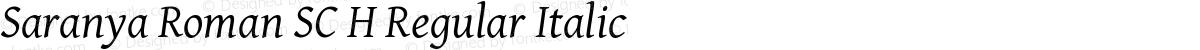 Saranya Roman SC H Regular Italic