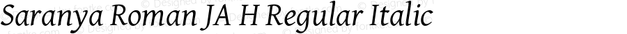 Saranya Roman JA H Regular Italic