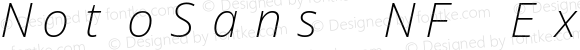 NotoSans NF ExtraLight Italic