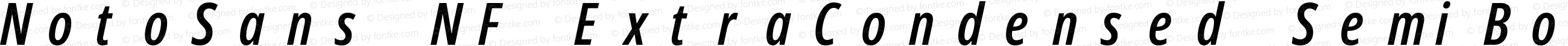NotoSans NF ExtraCondensed SemiBold Italic