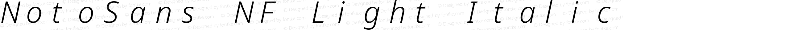 NotoSans NF Light Italic