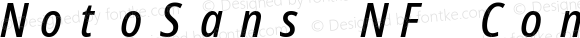 NotoSans NF Condensed Medium Italic