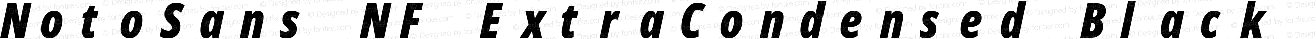 NotoSans NF ExtraCondensed Black Italic