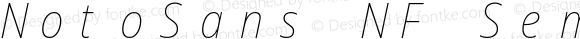 Noto Sans SemiCondensed Thin Italic Nerd Font Complete Mono Windows Compatible