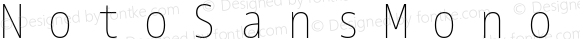NotoSansMono Nerd Font Mono ExtraCondensed Thin