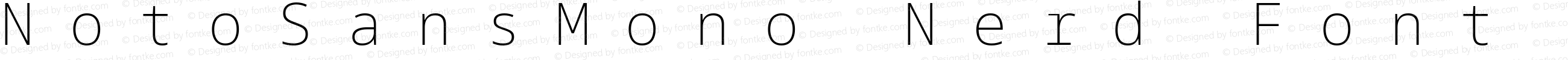 Noto Sans Mono ExtraLight Nerd Font Complete Mono