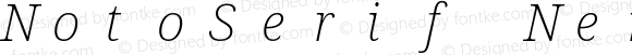 NotoSerif Nerd Font Mono ExtraLight Italic