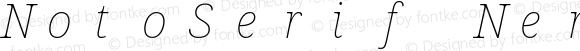 NotoSerif Nerd Font Mono Thin Italic