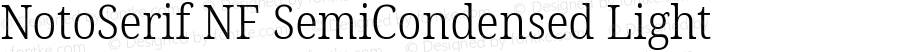 Noto Serif SemiCondensed Light Nerd Font Complete Windows Compatible