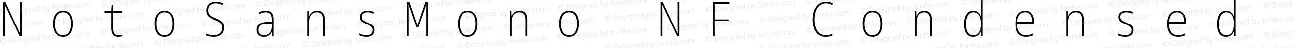 Noto Sans Mono Condensed ExtraLight Nerd Font Complete Mono Windows Compatible