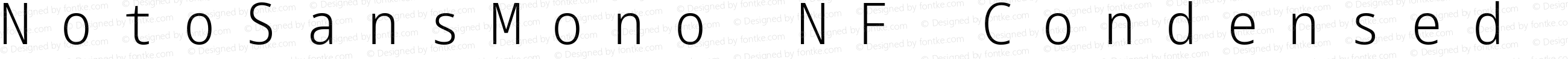 Noto Sans Mono Condensed Light Nerd Font Complete Mono Windows Compatible