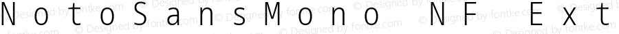 Noto Sans Mono ExtraCondensed Light Nerd Font Complete Mono Windows Compatible