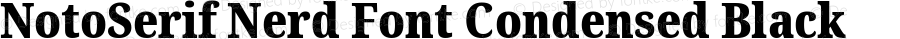 Noto Serif Condensed Black Nerd Font Complete