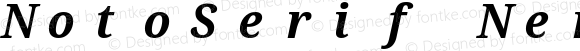 Noto Serif SemiCondensed Bold Italic Nerd Font Complete Mono