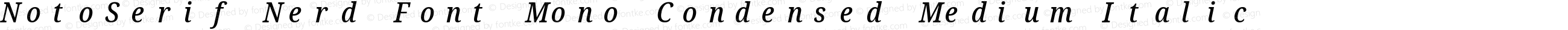 NotoSerif Nerd Font Mono Condensed Medium Italic