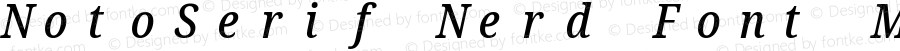 NotoSerif Nerd Font Mono Condensed Medium Italic