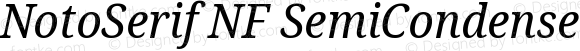 Noto Serif SemiCondensed Italic Nerd Font Complete Windows Compatible