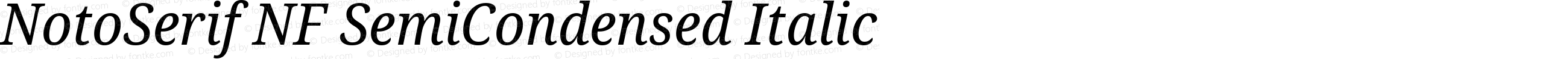 Noto Serif SemiCondensed Italic Nerd Font Complete Windows Compatible