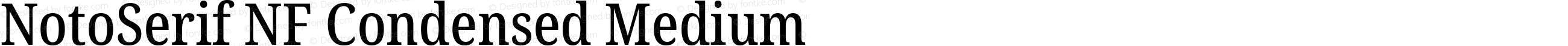 Noto Serif Condensed Medium Nerd Font Complete Windows Compatible